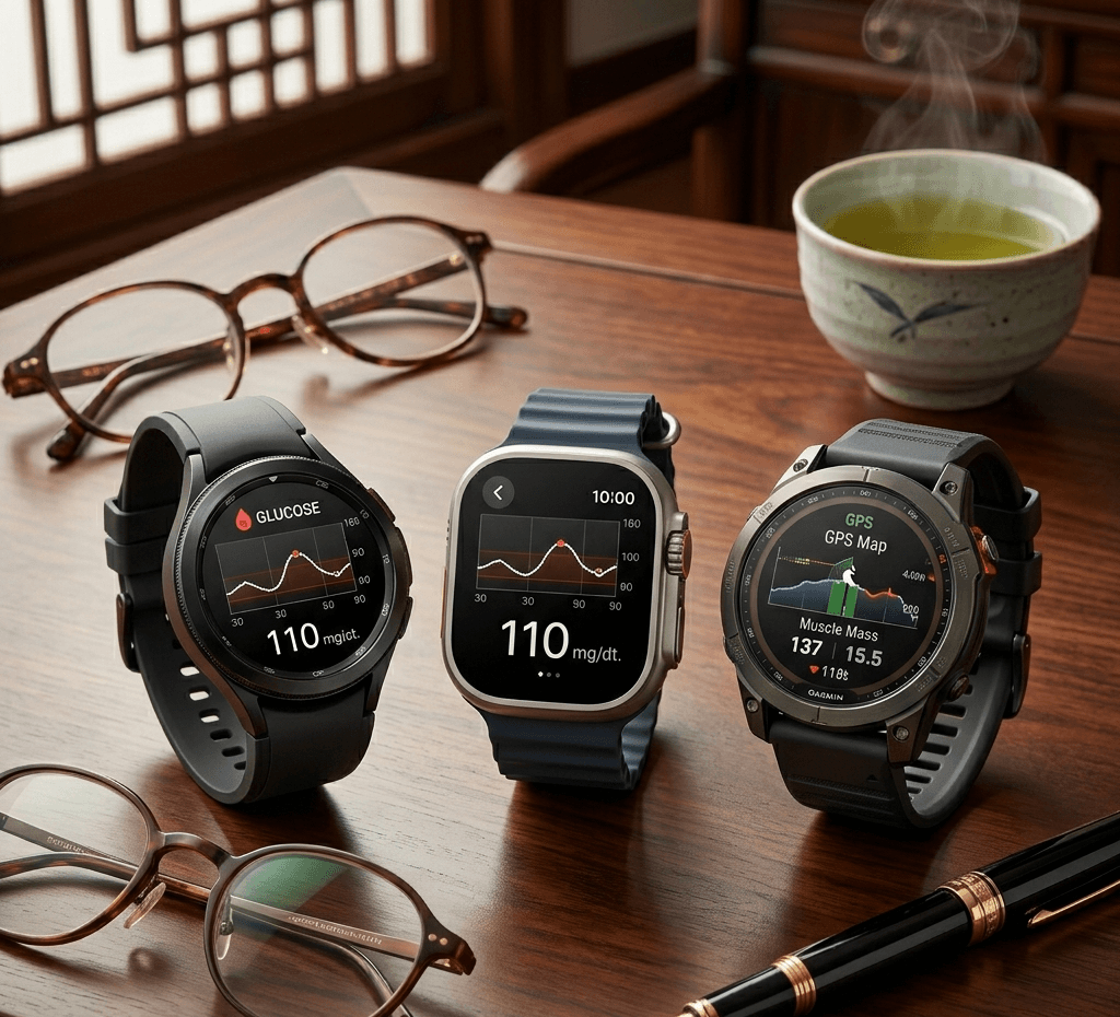 스마트워치 혈당 측정, 이제 피 안 뽑아도 된다? 50대 '몸값' 올리는 신세계,스마트워치혈당측정,50대운동,근감소증예방,액티브시니어,2026IT트렌드,부모님선물추천