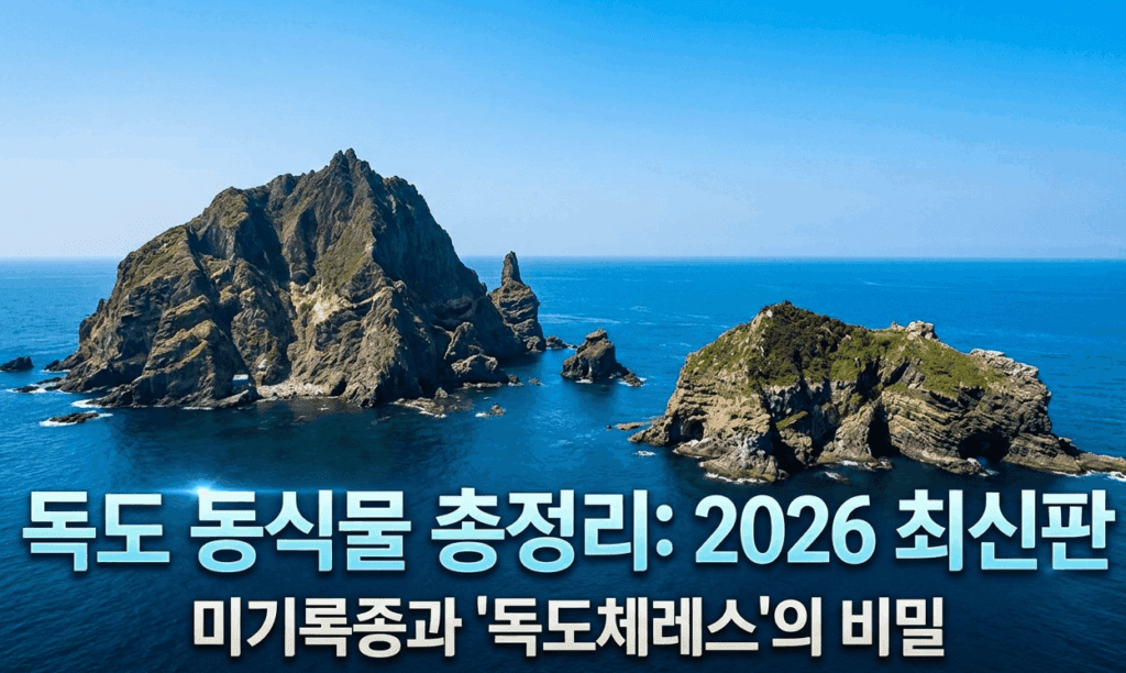 생태계,독도 미기록종,독도체레스.섬기린초,사철나무,,2026 독도 리포트,동해의 갈라파고스,멸종위기 야생생물,생물 주권, 독도 동식물 총정리